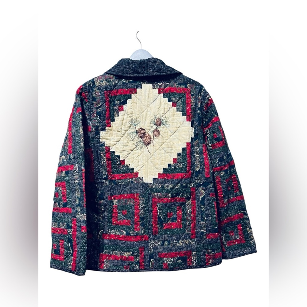 Donna Sharp Quilted Patchwork Jacket Large - image 4